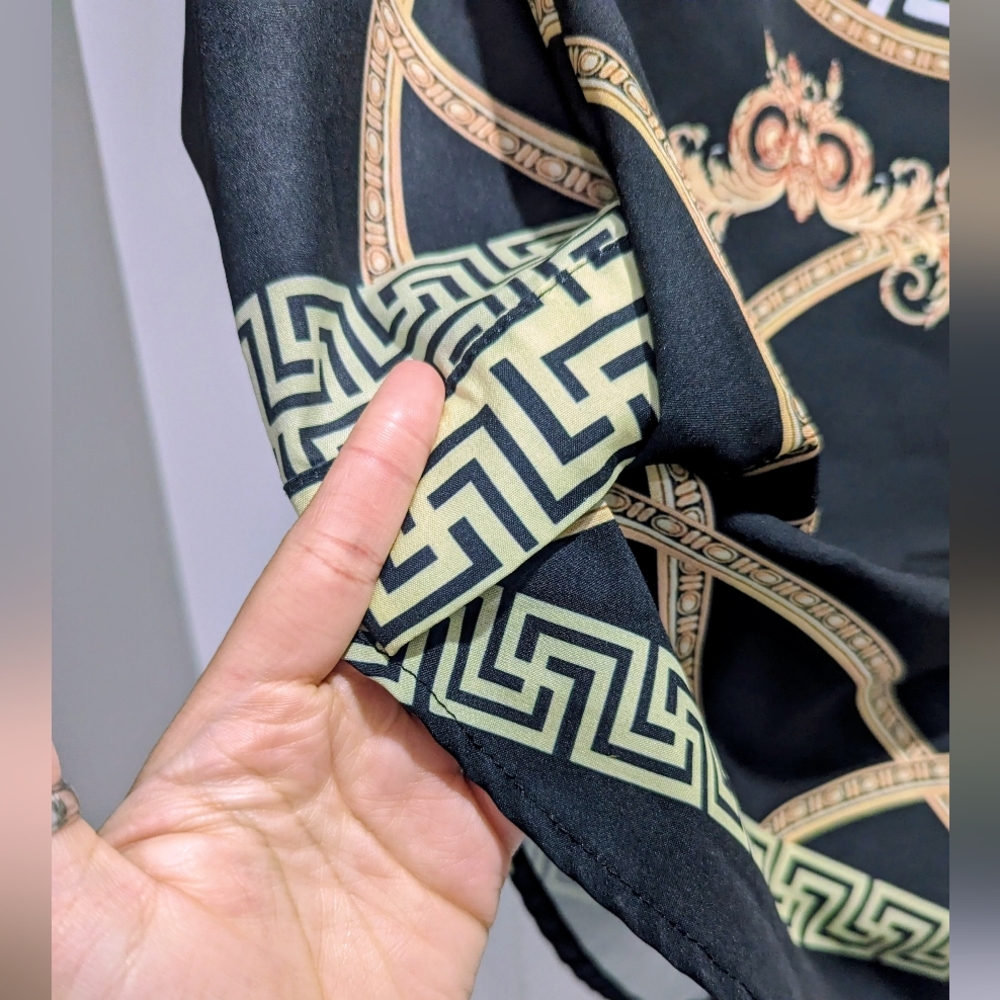Medusa Head Black and Gold Mini Dress - Picture 4 of 7